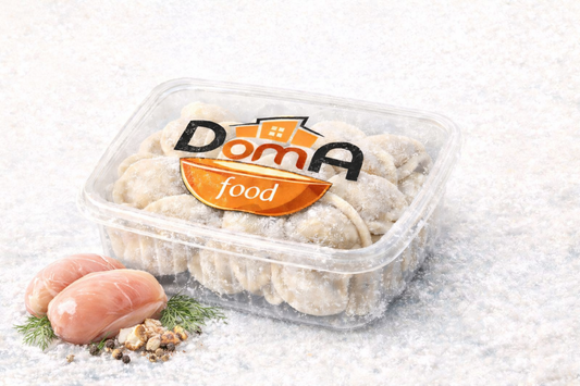 Пельмени с курицей. כיסונים במילוי פרגית